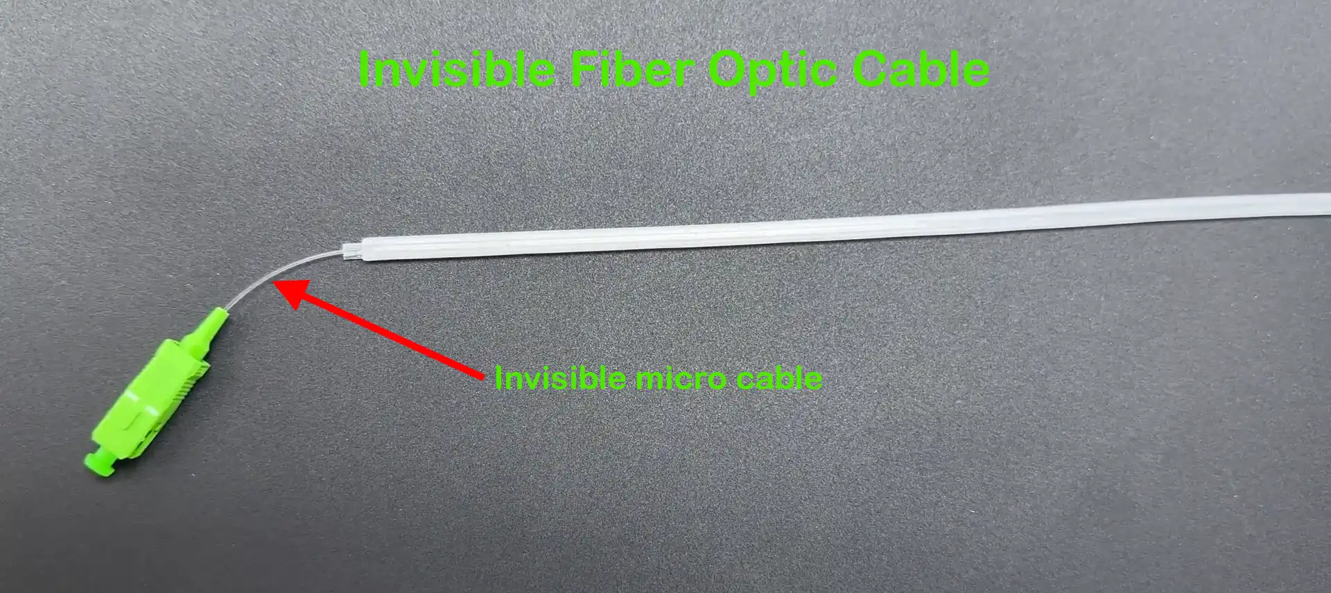 Invisible fiber optic cable