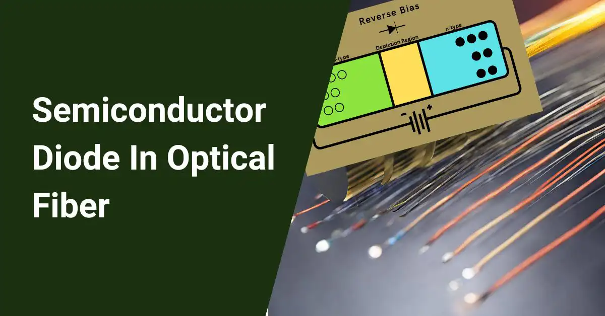 Semiconductor diode in optical fiber