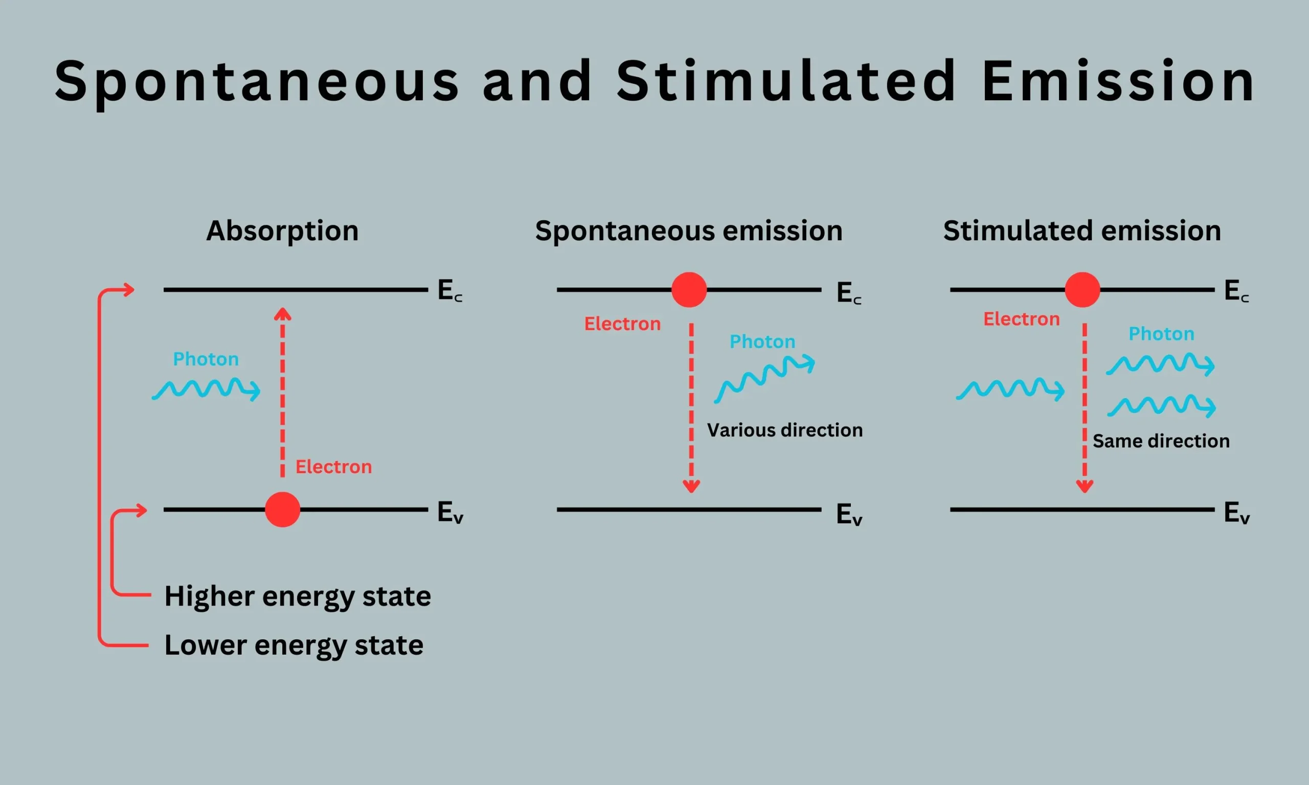 Spontaneous and stimulated emission